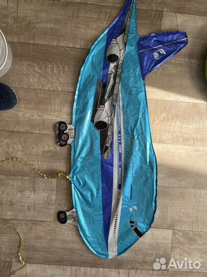 Шарик фольгированный самолет машина джип мишка