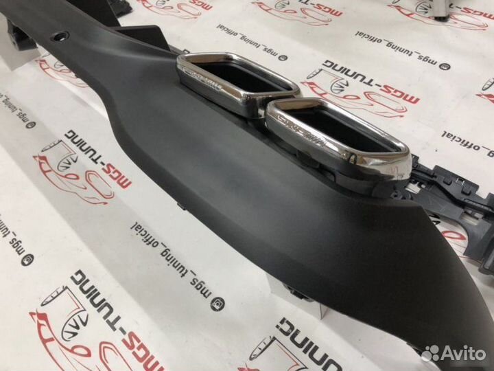 Диффузор с хром насадками Mercedes GLC 63 AMG