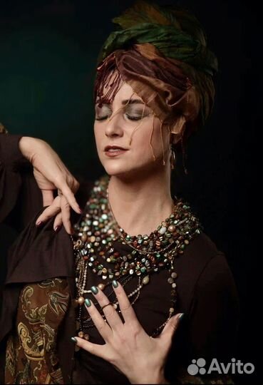 Бусы из натуральных камней зеленые