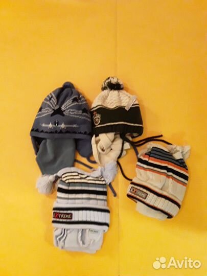 Шапка для мальчика, шлем,комплект шапка+шарф.Новая