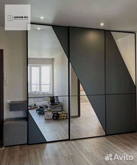 Шкаф распашной с фрезеровкой