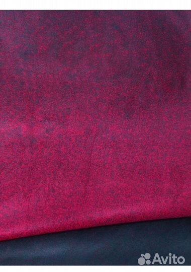 Палантин шерсть вискоза кашемир синий с малиновым