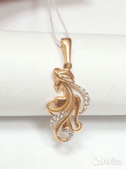 Подвеска с синтетическим камнем Золото