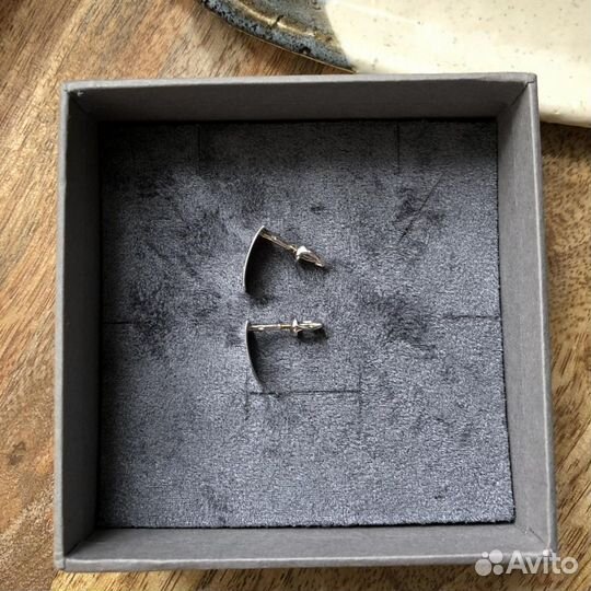 Серьги Dark Rain серебро