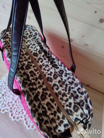 Сумка летняя пляжная соломенная большая