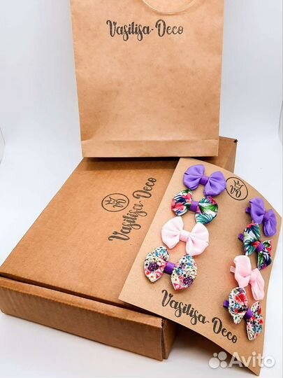 Набор бантиков для волос на заколках