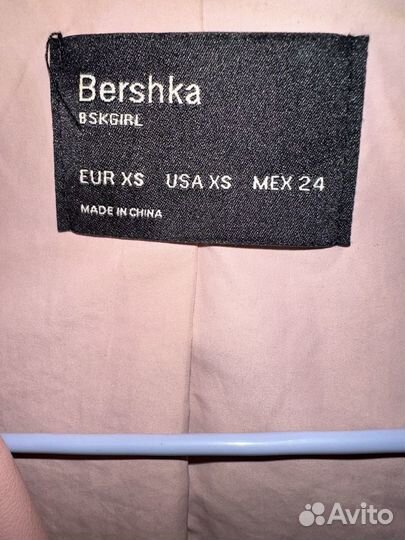 Куртка косуха bershka xs розовая женская