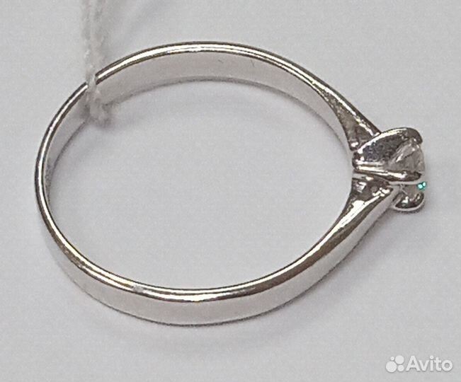 Золотое кольцо с бриллиантом р17 (36570)