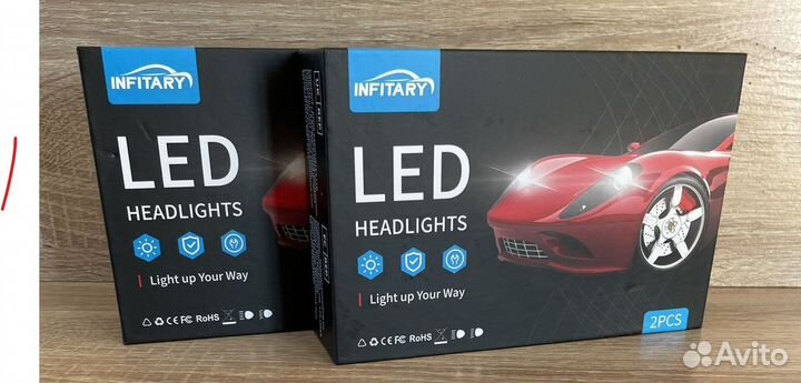 Infitary Q8 Светодиодные LED лампы H4, H7