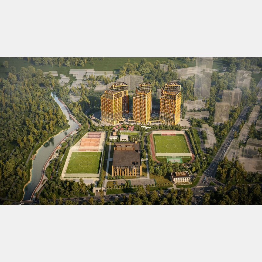 1-к. квартира, 54,4 м², 15/23 эт.