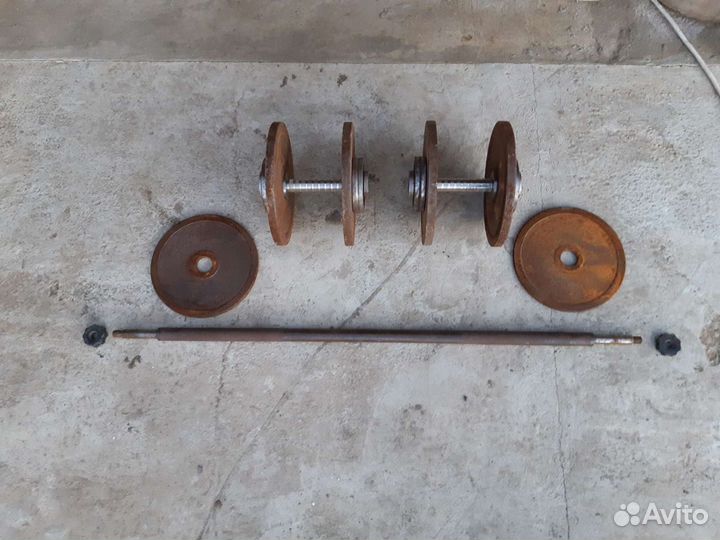 Штанги гантели гири