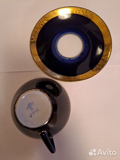 Фарфоровые чашки с блюдцем лфз СССР