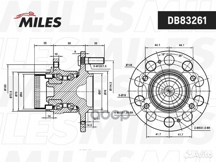 Ступица с подшипником hyundai IX35/I40/KIA spor