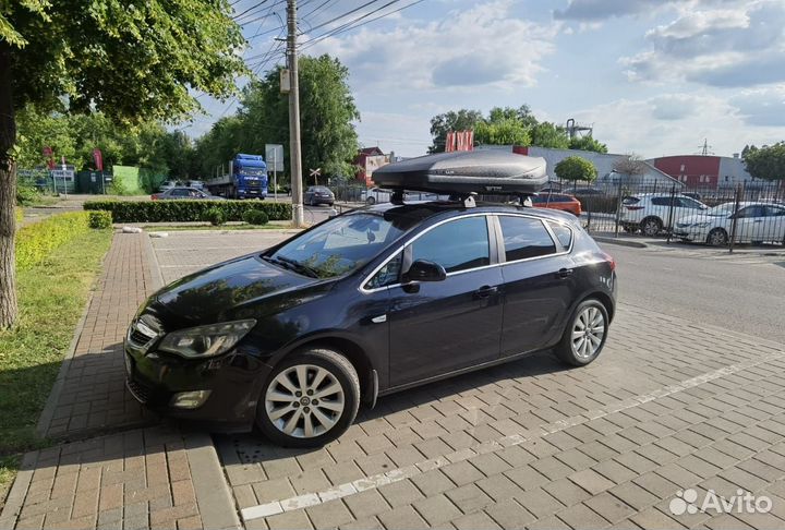 Автобокс LUX irbis 450L черный матовый на Opel