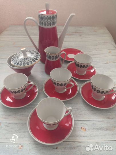 Сервиз Freiberger Porzellan кофейник и блюдца