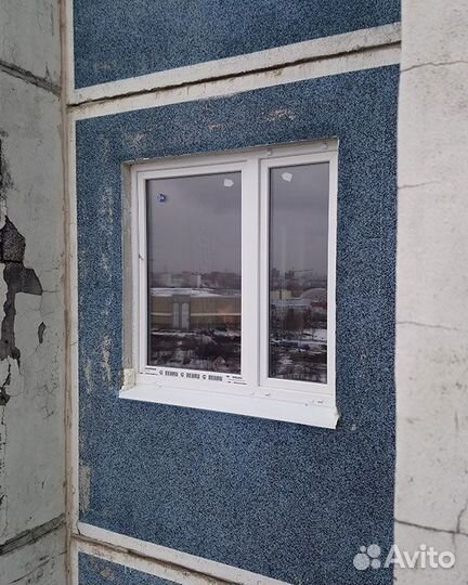 Двухстворчатое окно 1400х1600 под ключ