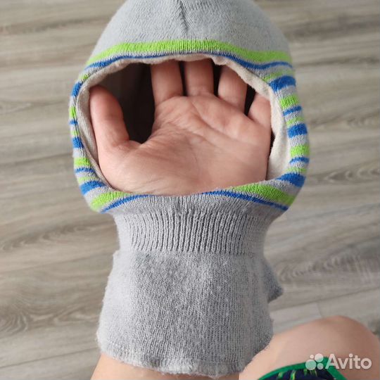 Шапка шлем для мальчика 46 48