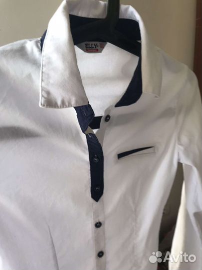 Блузка белая для девочек 146