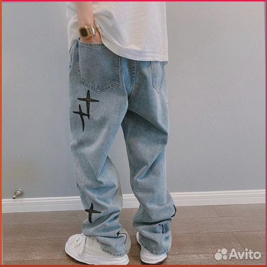 Штаны карго Y2K с крестами (59438 Артикул: )
