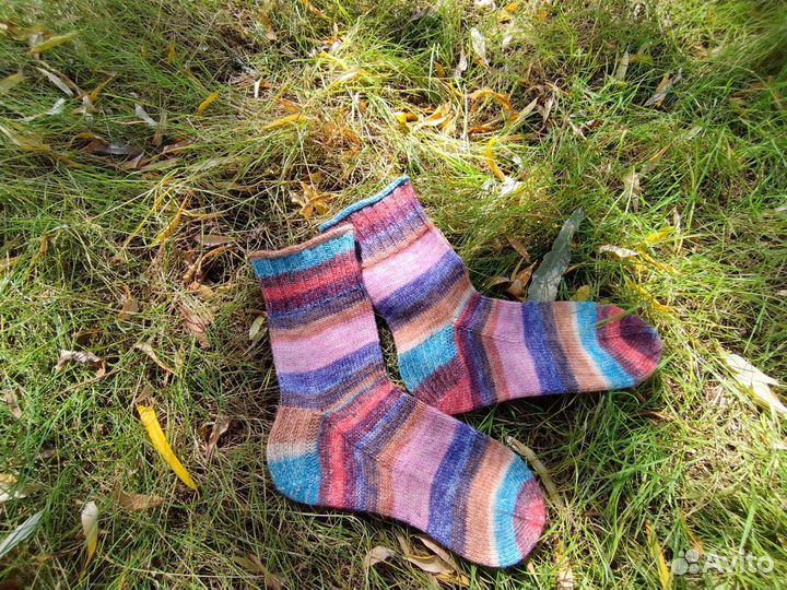 Вязаные мериносовые, шерстяные носки