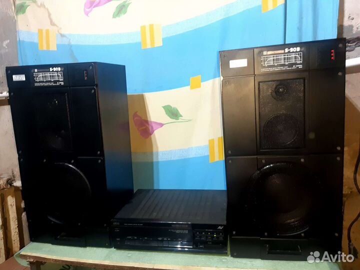 Колонки S90B+усилитель akai с (bluetooth)