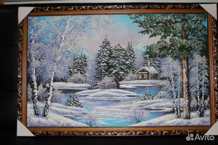 Картина из камня - зима