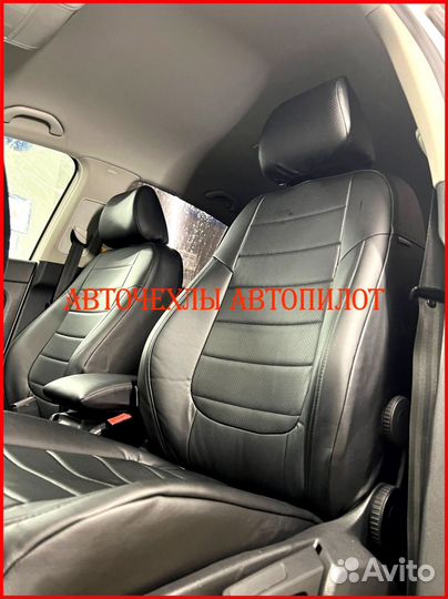 Чехлы Автопилот Volkswagen Golf+ из экокожи чёрные