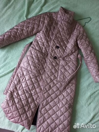 Стёганный плащ пальто