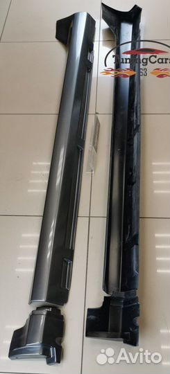 Пластиковые накладки порогов Лада Веста 2015