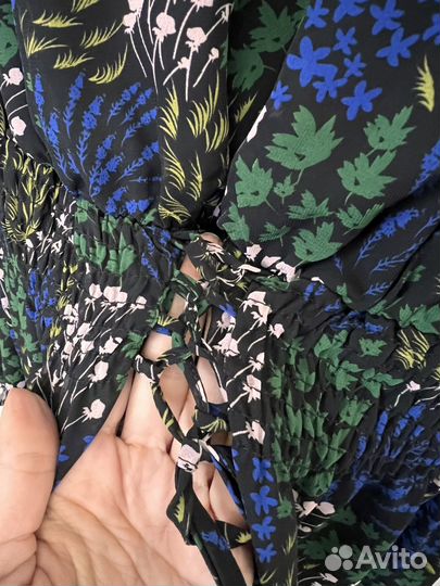 Платье миди шифоновое