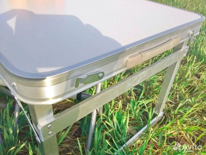 Складной усиленный стол + алюминиевые стулья