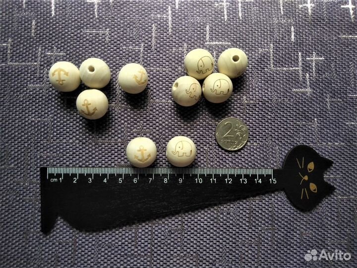 Бусины дерево от 16 до 20мм