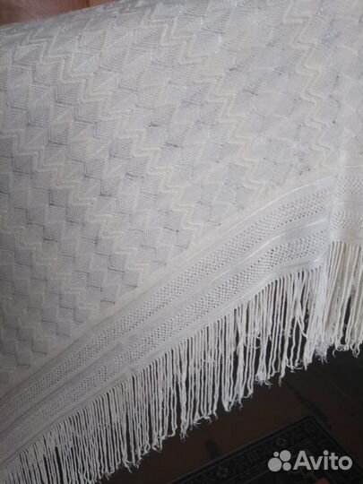 Платок из белого крученного шелка 30-х г. редкость