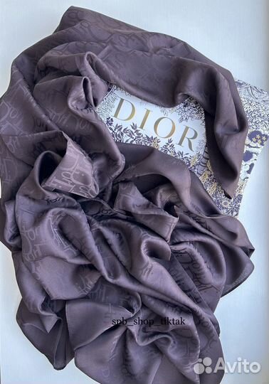 Платок Dior шоколадный