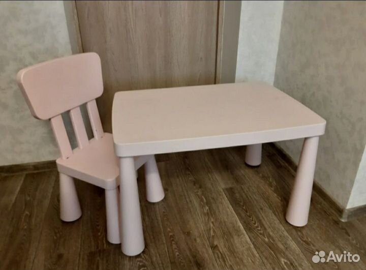 Детский стол и стул IKEA