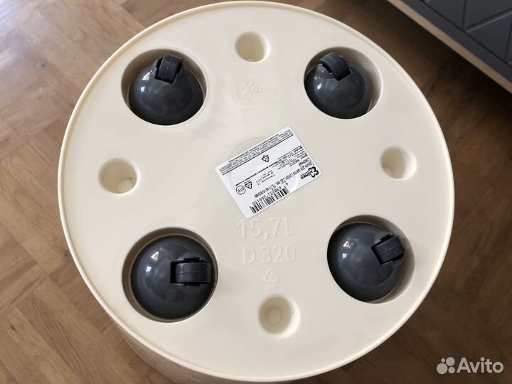 Кашпо (горшок) для цветов inGreen, на колесиках