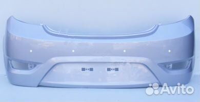Бампер Хендай Солярис задний хэтчбек голубой