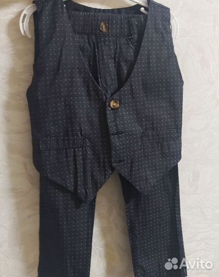 Костюм (жилет, брюки, рубашка) 92-98-100