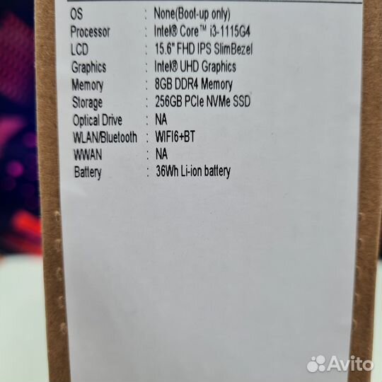 Новый ноутбук Acer IPS FullHD i3-1115G4/8GB/256GB