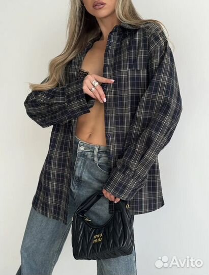 Рубашка в клетку женская