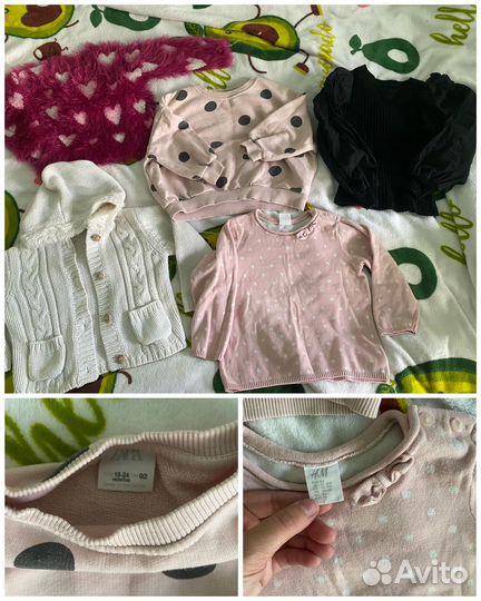 Вещи пакетом для девочки от 80