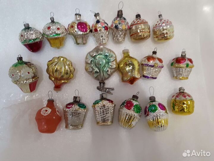 Елочные игрушки ссср,корзинки,пион.цветы.каталог