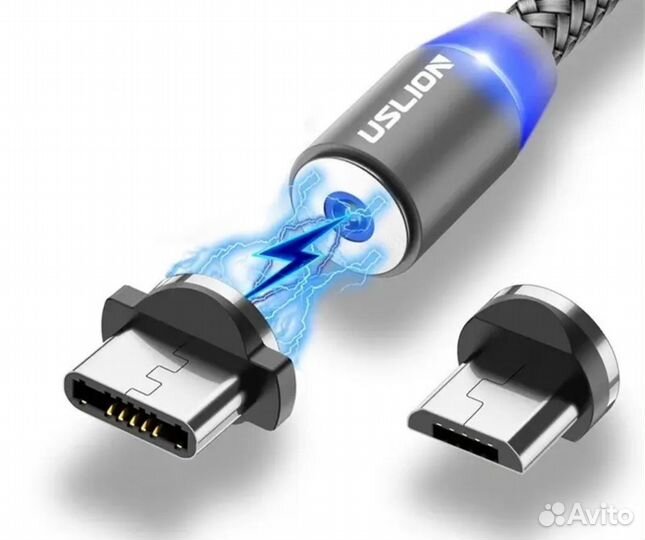Магнитный USB-кабель со светодиодной подсветкой