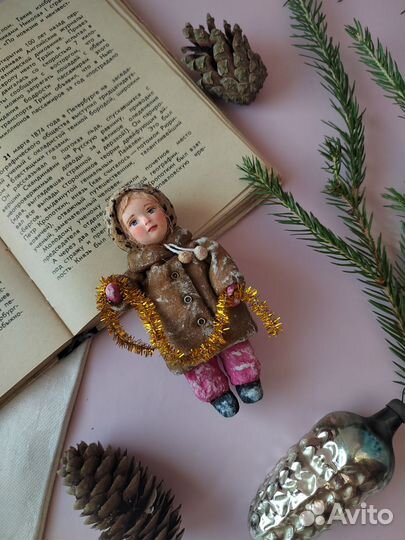 Ватные елочные игрушки