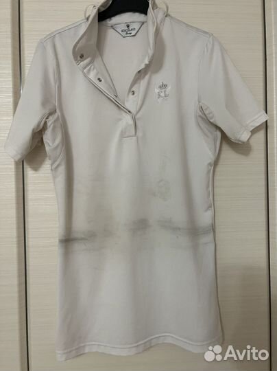 Белое поло для верховой езды