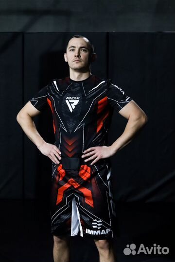 Комплект Рашгард + шорты Rdx immaf Red