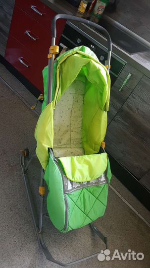 Детские санки коляска ника