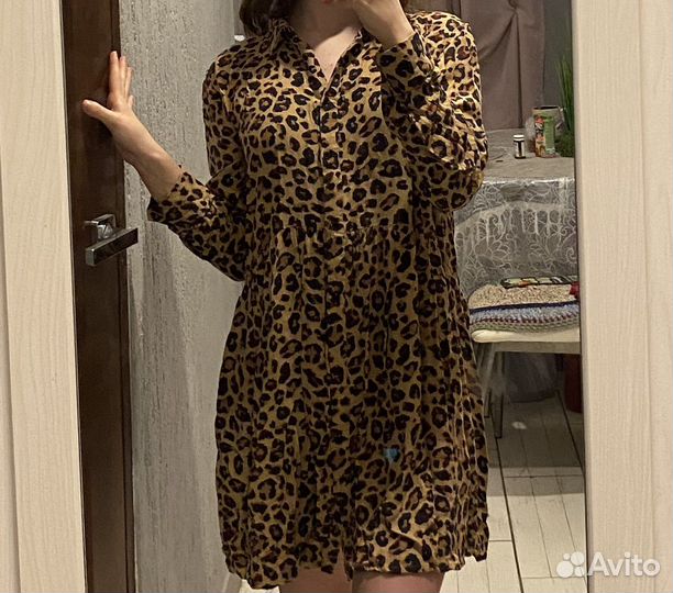 Платье stradivarius леопард