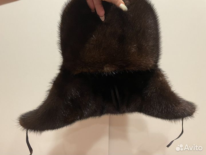 Норковая шапка мужская 59/60 размер