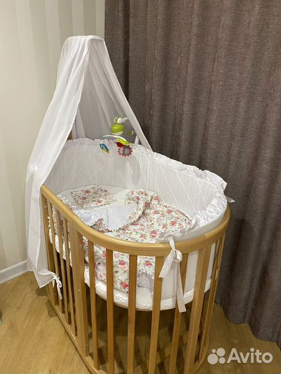 Детская кровать трансформер круглая